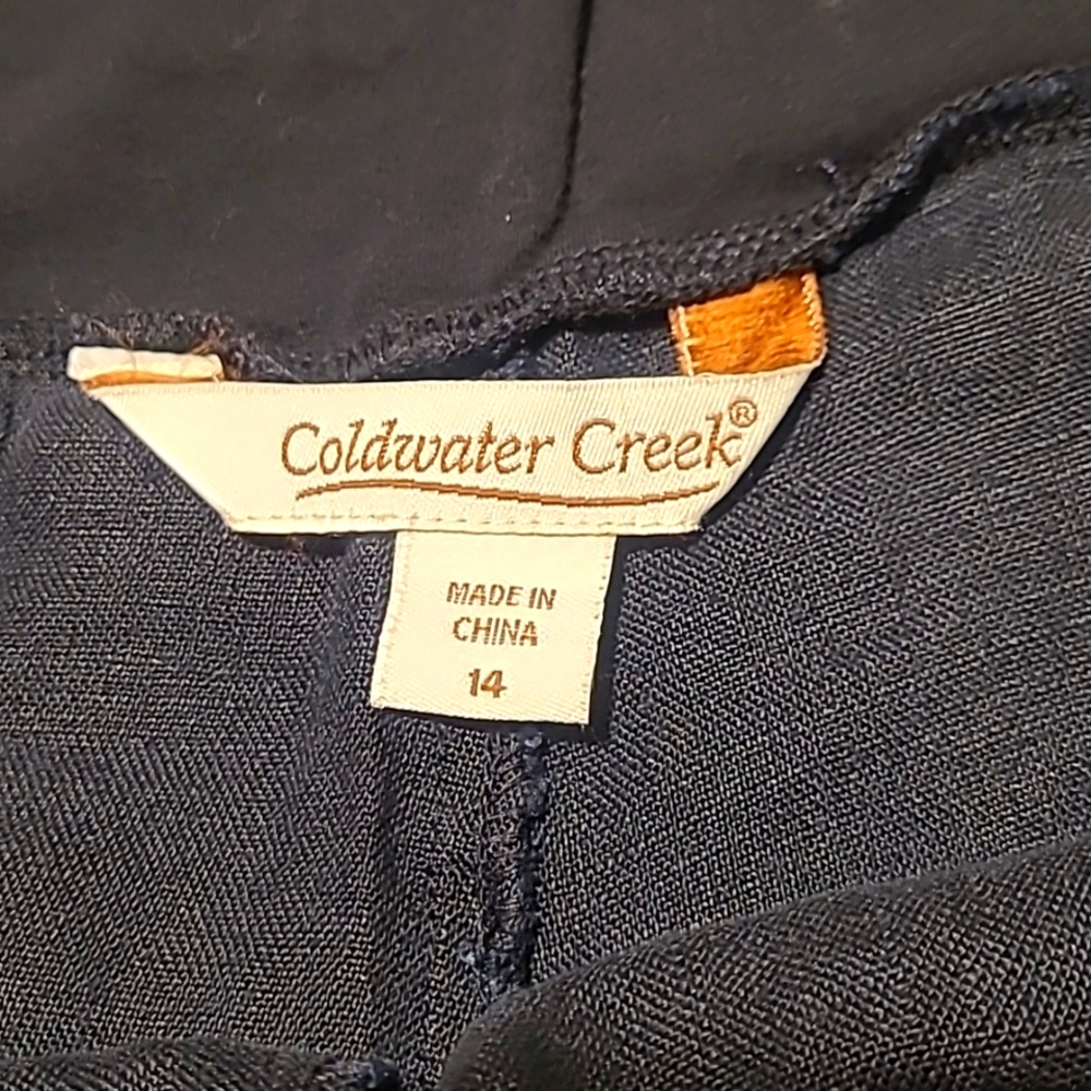 Coldwater Creek Black Linen Pants 14 - Picture 4 of 5